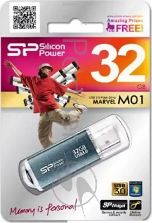 Флеш Диск SILICON POWER 32Gb Marvel M01 SP032GBUF3M01V1B USB3.0 синий