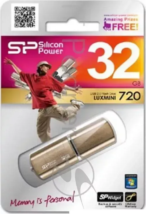 Флеш Диск SILICON POWER 32Gb LuxMini 720 SP032GBUF2720V1Z USB2.0 коричневый