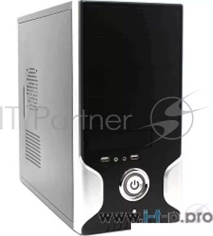 Корпус Minitower Exegate MA 363 Black Silver, без БП, mATX, USB, Audio