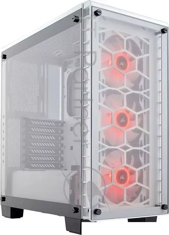 Компьютерный корпус Crystal Series 460X RGB CC-9011129-WW Compact ATX Mid-Tower Case — White