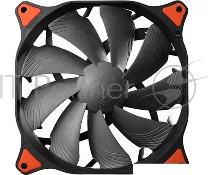 Вентилятор Cougar VORTEX PWM 120 Black 120x120x25мм 40шт./кор, пит. от мат.платы и БП, 800 1500об/мин CF V12HPB Retail