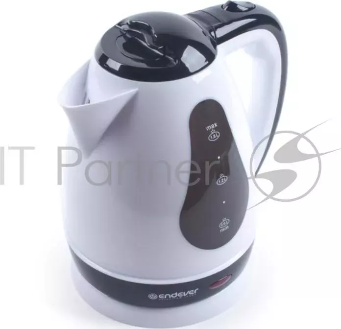 Чайник электрический ENDEVER Skyline KR 352, белый черный, мощность 2100 Вт, емкость 1,8 л, пластиковый корпус