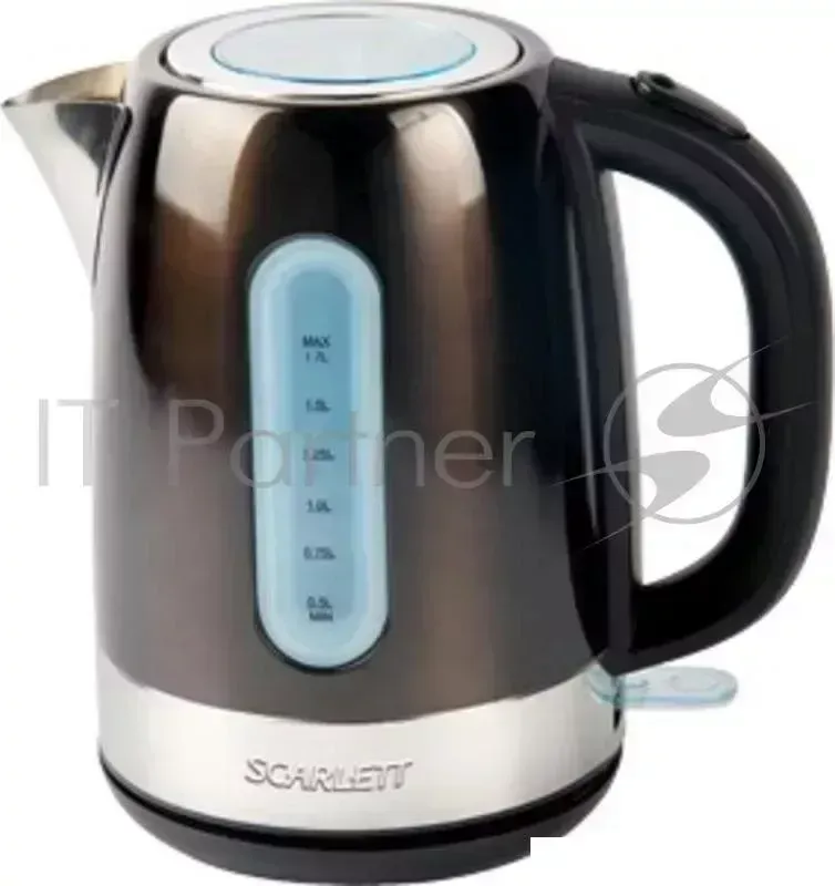 Чайник электрический SCARLETT SC EK21S39 1.7л. 2200Вт коричневый корпус: нержавеющая сталь