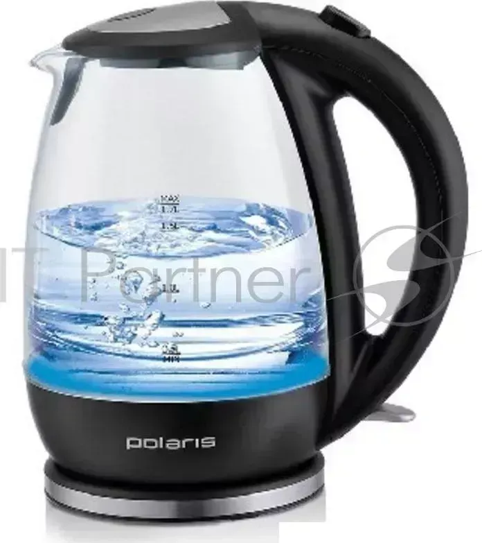 Чайник электрический POLARIS PWK 1787CGL стекло Мощность 2200Вт. Объем 1,7л. Материал корпуса стекло. скрытая спираль. Покрытие . Нагревательный элемент	 нагревательного элемента	нержавеющая сталь. Вращающийся корпус на 360°. Подключение через подставку. 