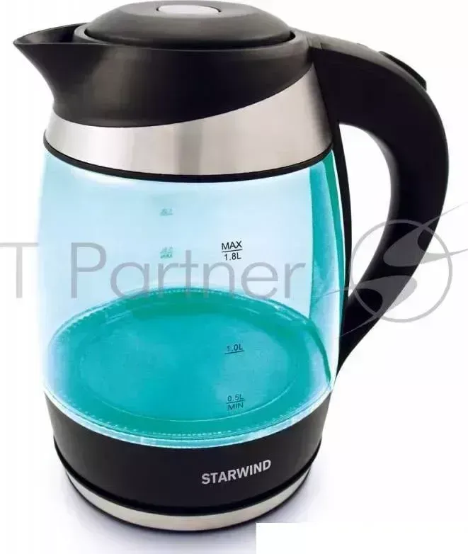 Чайник электрический STARWIND SKG2219 1.8л. 2200Вт бирюзовый корпус: стекло
