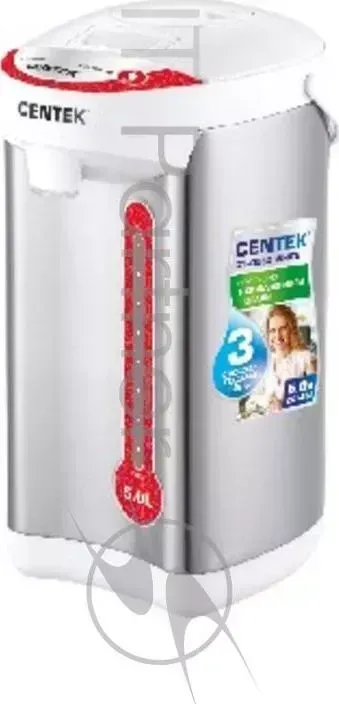 Термопот CENTEK CT 0082 White бел , 5л, 750Вт, 3 способа подачи воды, корпус из нержавеющей стали