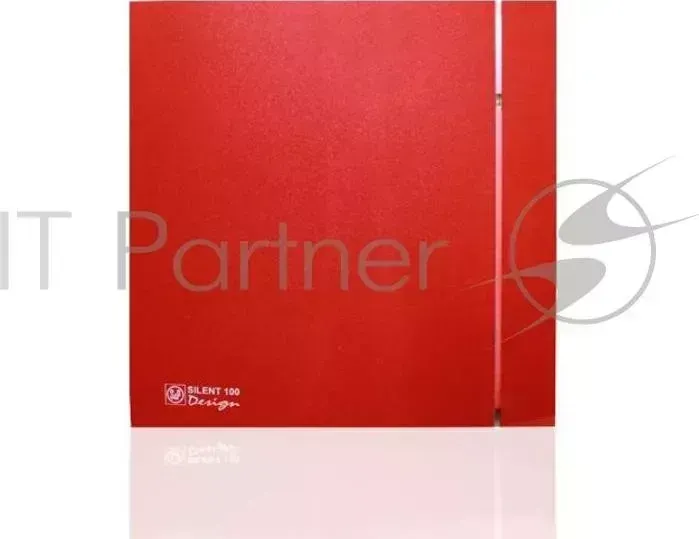 Вентилятор вытяжной SOLER&PALAU Silent-100 CZ Red Design 4С 95 м3/ч. Установочный д 98.9мм
