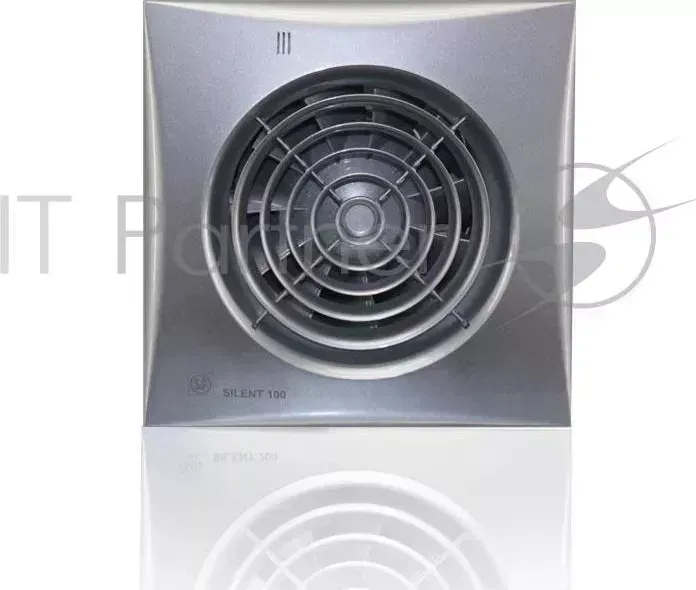 Вентилятор вытяжной SOLER&PALAU Silent-100 CHZ Silver 8 Вт. Установочный д 100 мм. 100 м3/ч