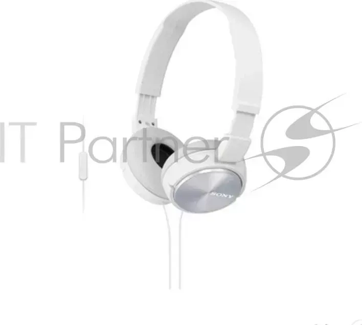 Наушники SONY MDR ZX310APW цвет: белый. Новые накладные с гарнитурой для смартфонов и складной конструкцией, белый цвет 30 мм, 1,2 м, 24 Ом, 10 24 000 Гц