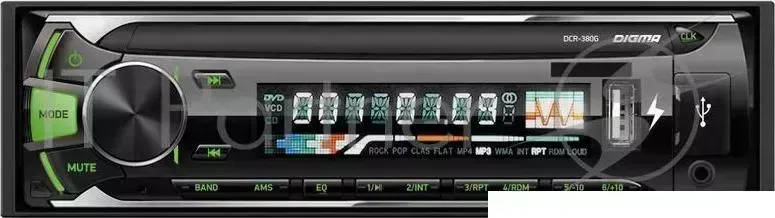 Автомагнитола DIGMA DCR 380G 1DIN 4x45Вт