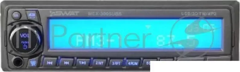Автомагнитола SWAT MEX 3006UBB Бездисковый автомобильный медиа ресивер, 4х50 Вт, MP3, USB, SD. Синяя подсветка. Встроенная память на 18 FM радиостанций. 3 пред установки