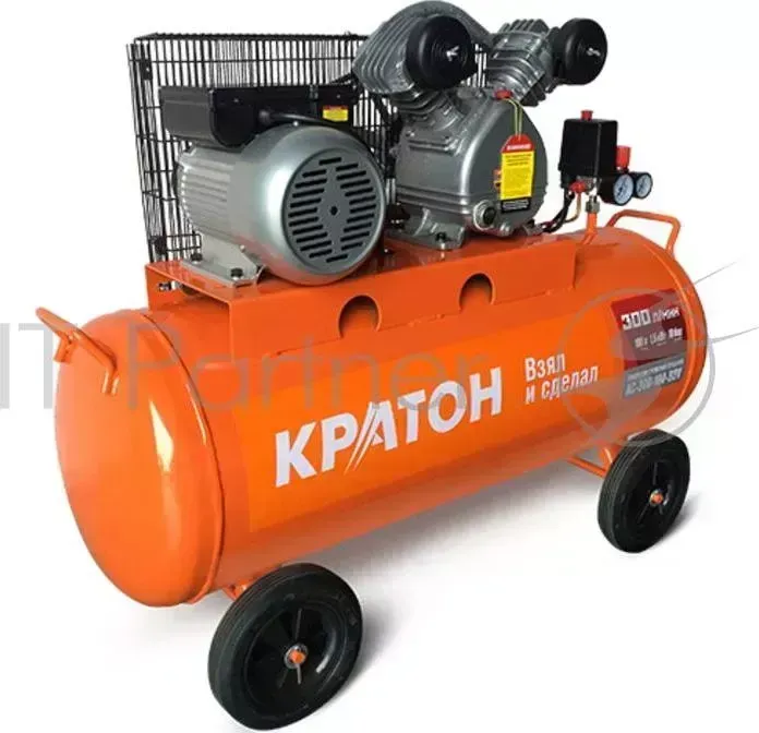 Компрессор КРАТОН AC-300-100-BDV 1500Вт 10бар 300л/мин 98кг ременной масляный