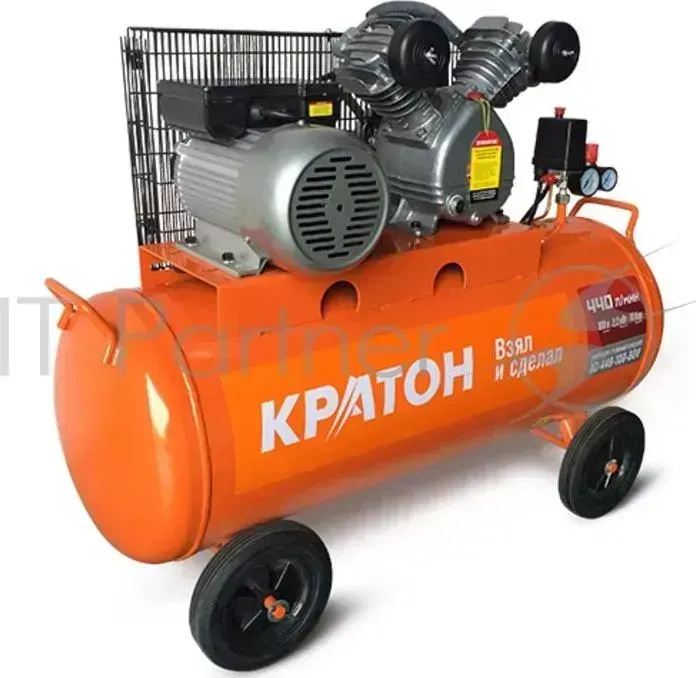Компрессор КРАТОН AC-440-100-BDV 2200Вт 10бар 440л/мин 104кг ременной масляный
