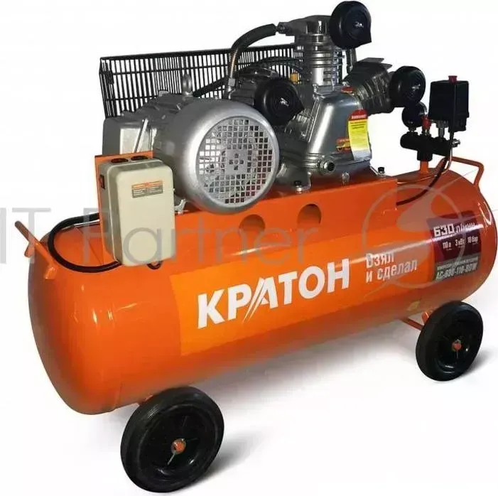 Компрессор КРАТОН AC-630-110-BDW 3000Вт 630л/мин 10бар 104кг ременной масляный