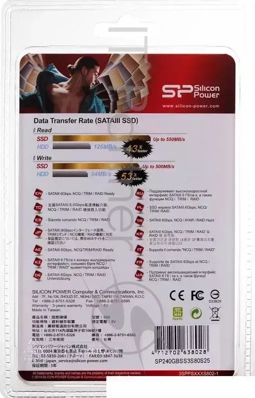 Накопитель SSD SILICON POWER SATA III 240Gb SP240GBSS3S80S25 S80 2.5"