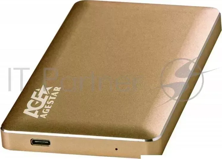 Внешний корпус для HDD AGESTAR 3UB2A16C SATA алюминий золотистый 2.5"