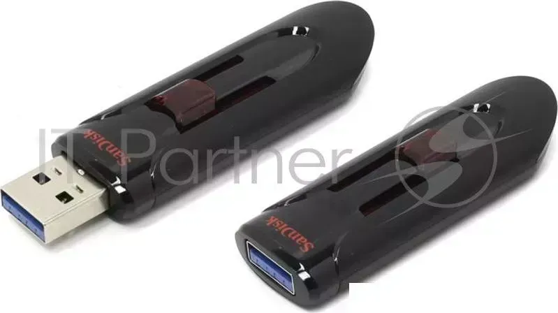 Флеш Диск Sandisk 128Gb Cruzer Glide SDCZ600-128G-G35 USB3.0 черный/красный