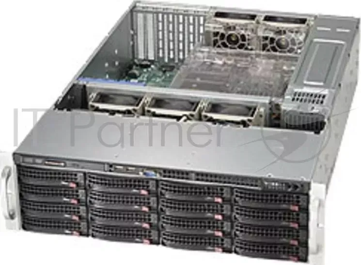 Корпус SuperMicro CSE-836BE16-R920B 3U Supermicro Case CSE 836BE16 R920B 3U, 920W, Redundant, 16*HDD SAS/SATA 3", 1Ch Expander SAS2