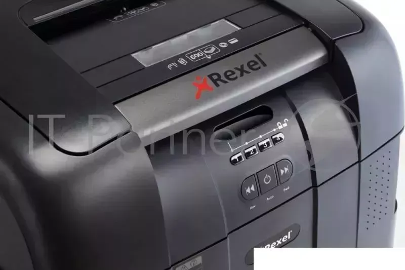 Шредер Rexel Auto 600X секр.P 4 /фрагменты/600лист./80лтр./скрепки/скобы/пл.карты/CD