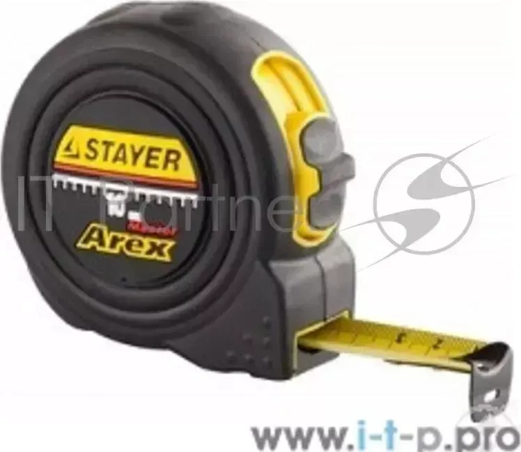 Рулетка STAYER "PROFI" "AREX" 3410 10 z01 двухкомпонентный противоударный корпус, упрочненное полотно, 10м/25мм