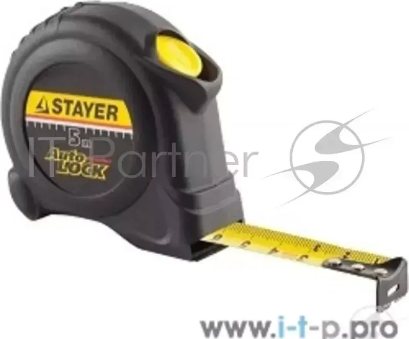 Рулетка STAYER "MASTER" 2 34126 05 19 z01 AUTOLOCK, корпус с резиновым напылением, автостоп, 5мх19мм