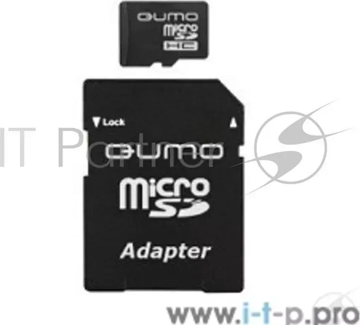 Флэш карта QUMO QM32MICSDHC10 MicroSDHC Class 10, SD adapter 32Gb { SD }