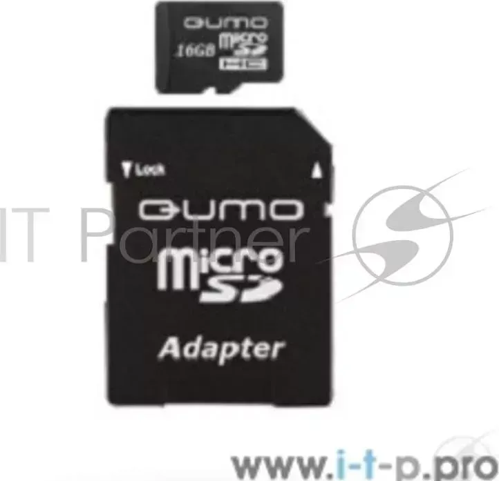 Флэш карта QUMO QM16 G MICSDHC10 MicroSDHC Class 10, SD adapter 16Gb (G) { SD }