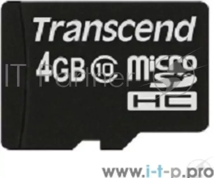 Флэш карта TRANSCEND TS4GUSDC10 MicroSDHC Class 10 4Gb { 10}