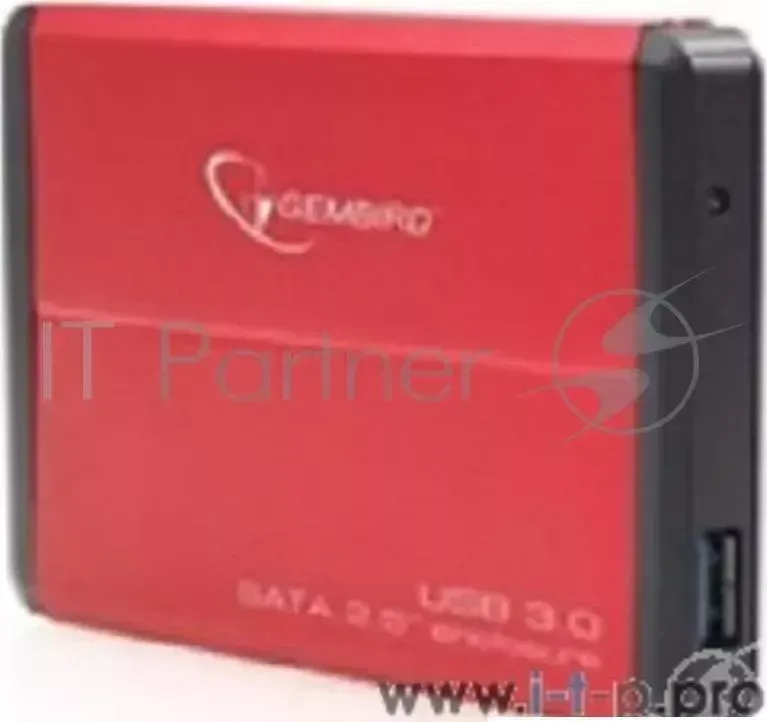 Корпус GEMBIRD EE2 U3S 2, красный, USB 3.0, SATA