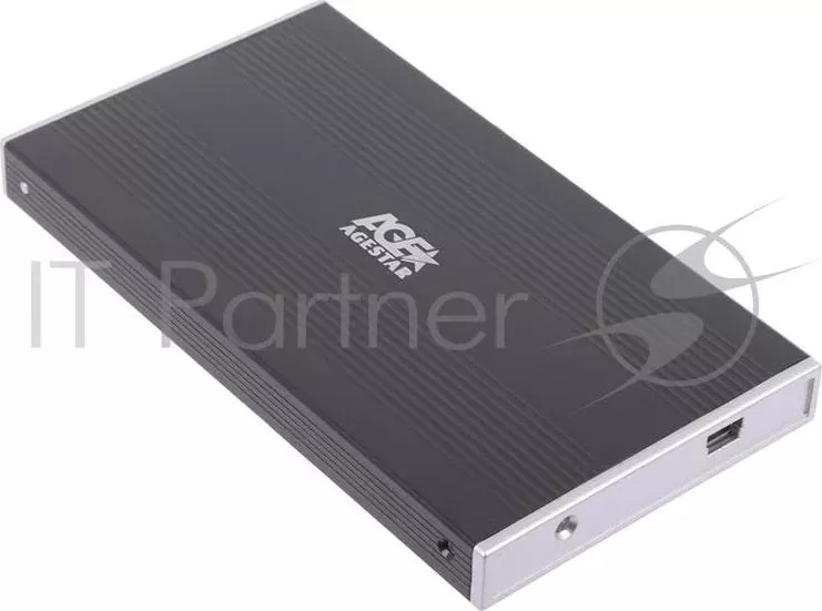 Внешний корпус для HDD AGESTAR 2,5" SUB2S BLACK USB2.0, 2.5", SATA, алюминий, черный 04294
