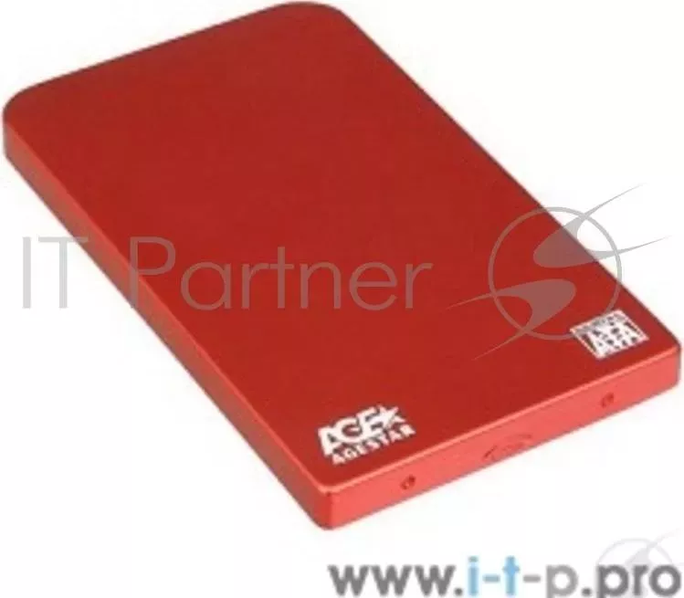 Внешний корпус для HDD AGESTAR 2,5" SATA SUB2O1 RED USB2.0, алюминий, красный 04513