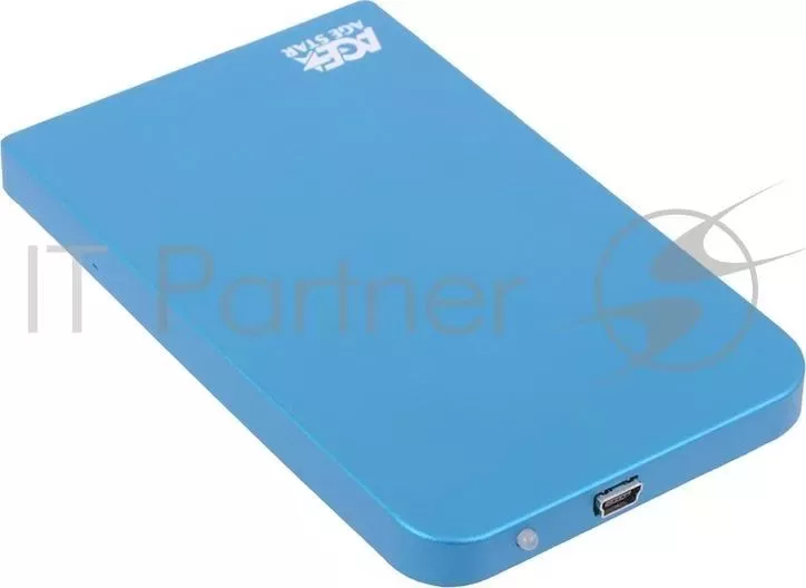 Внешний корпус для HDD AGESTAR 2,5" SATA SUB2O1 blue USB2.0, алюминий, синий 04511