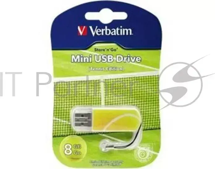 Флеш Диск 8GB VERBATIM Mini Sport Edition, USB 2.0, Теннис