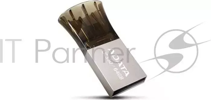 Флеш Диск ADATA 8GB DashDrive UC330 OTG, USB 2.0/MicroUSB, Серебро/Черный