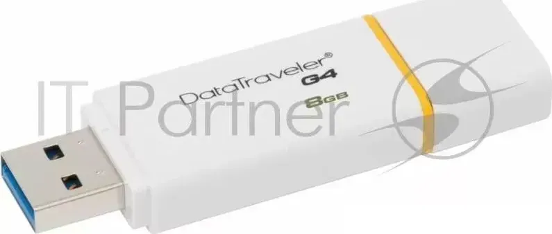 Флеш Диск KINGSTON 8Gb DataTraveler G4 DTIG4/8GB-YAN USB3.0 белый