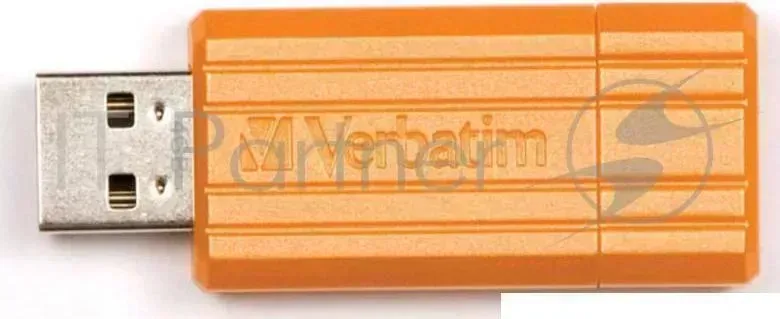 Флеш Диск VERBATIM 8Gb PinStripe 47389 USB2.0 оранжевый VOLCANIC ORANGE