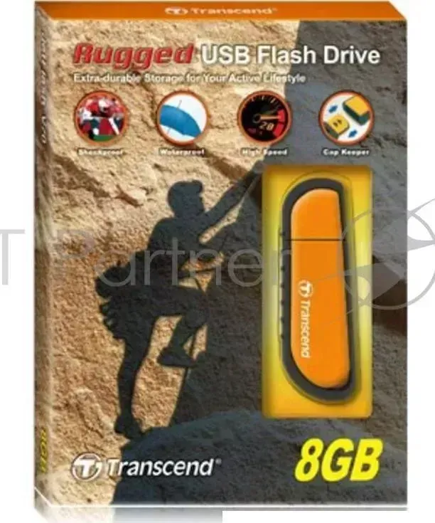 Флеш Диск TRANSCEND 8Gb JetFlash V70 TS8GJFV70 USB2.0 оранжевый/черный