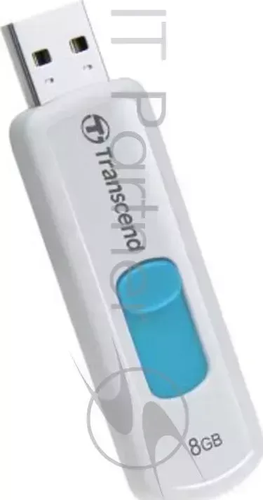 Флеш Диск TRANSCEND 8Gb Jetflash 530 TS8GJF530 USB2.0 белый/голубой