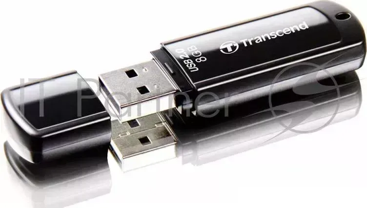 Флеш Диск TRANSCEND 8Gb Jetflash 350 TS8GJF350 USB2.0 черный