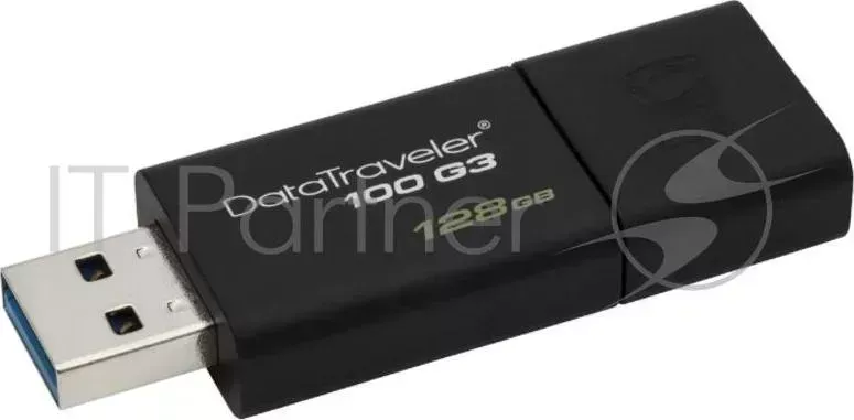 Флеш Диск KINGSTON 128Gb DataTraveler 100 G3 DT100G3/128GB USB3.0 черный
