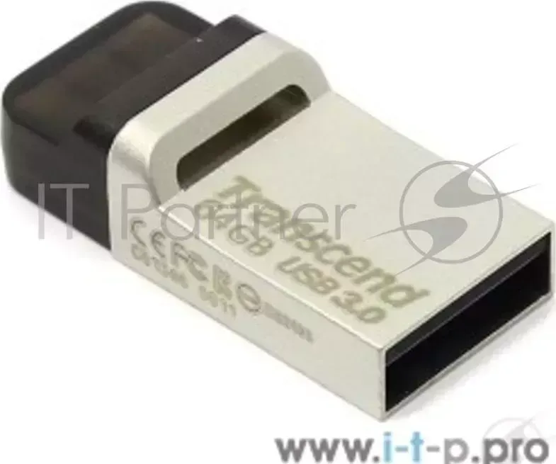 Флеш Диск 64GB TRANSCEND JetFlash 880, USB 3.0 OTG ,Металл
