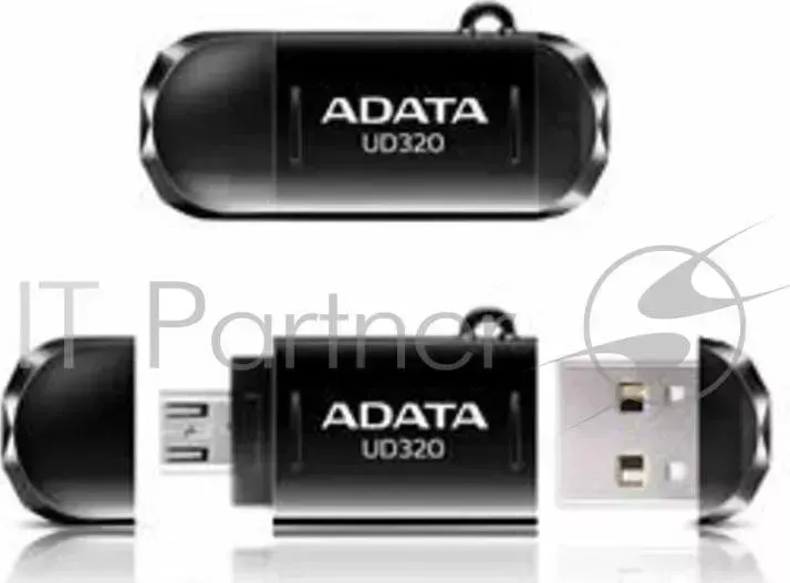Флеш накопитель 64GB ADATA DashDrive UD320 OTG, USB 2.0/MicroUSB, Черный