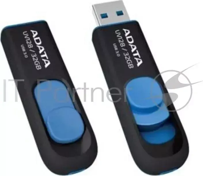 Флеш Диск 128GB ADATA UV128, USB 3.0, черный/синий
