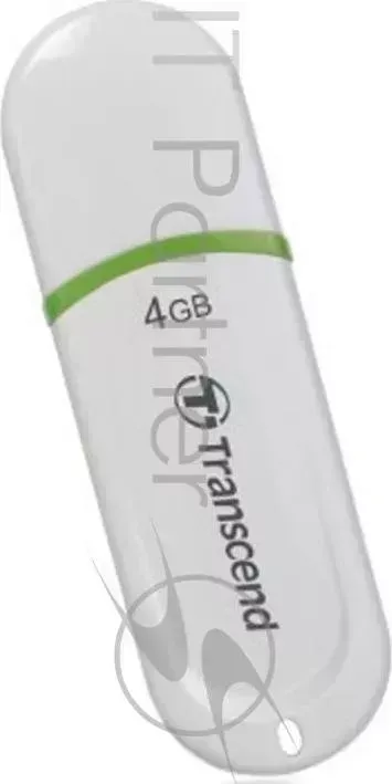 Флеш Диск TRANSCEND 4GB JetFlash 330, USB 2.0, Белый/Зеленый