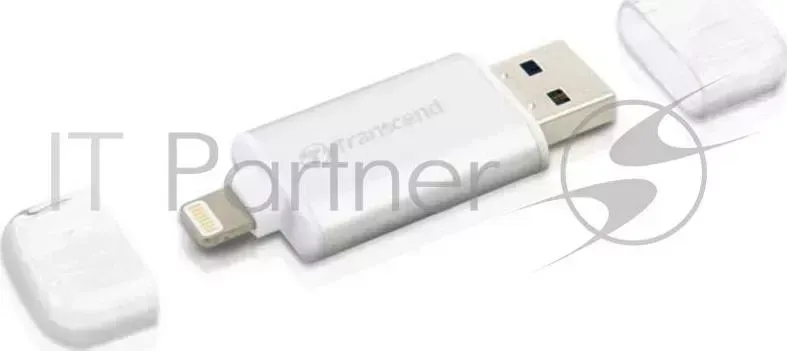Флеш Диск TRANSCEND 32Gb JetDrive Go 300 Lightning TS32GJDG300S USB3.0 серебристый