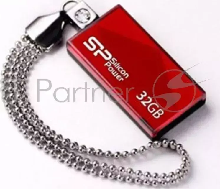 Флеш Диск SILICON POWER 32Gb Touch 810 SP032GBUF2810V1R USB2.0 красный