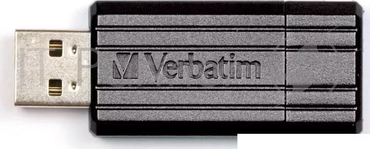 Флеш Диск VERBATIM 16Gb PinStripe 49063 USB2.0 черный
