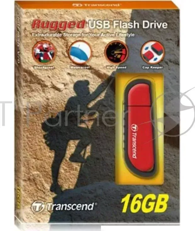 Флеш Диск TRANSCEND 16Gb Jetflash V70 TS16GJFV70 USB2.0 красный/черный