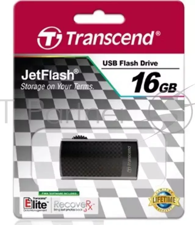 Флеш Диск TRANSCEND 16Gb Jetflash 560 TS16GJF560 USB2.0 черный/серебристый
