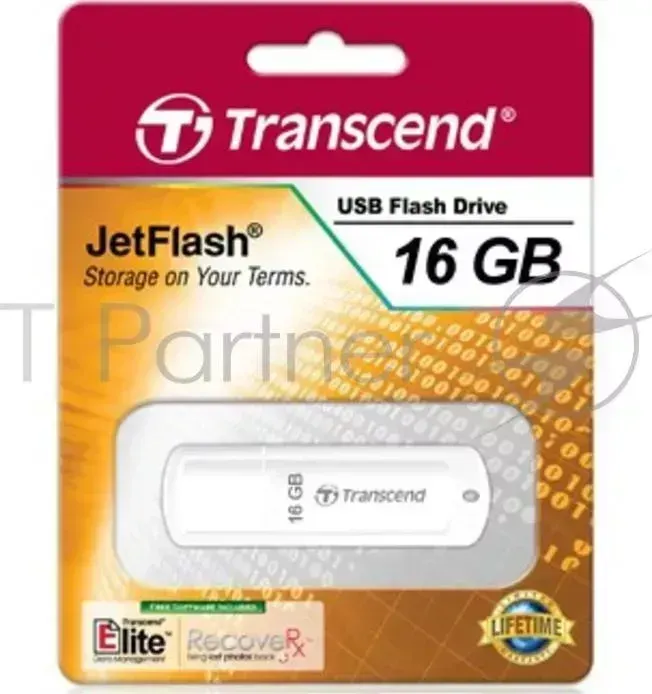 Флеш Диск TRANSCEND 16Gb Jetflash 370 TS16GJF370 USB2.0 белый